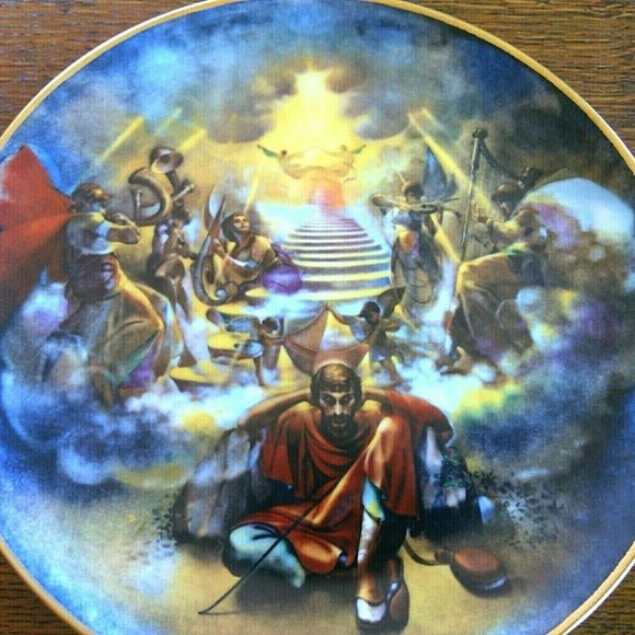 Display Plate The Creation Jacob's Ladder Yiannis Koutsis Bible Royal Cornwall - Picture 11 of 16